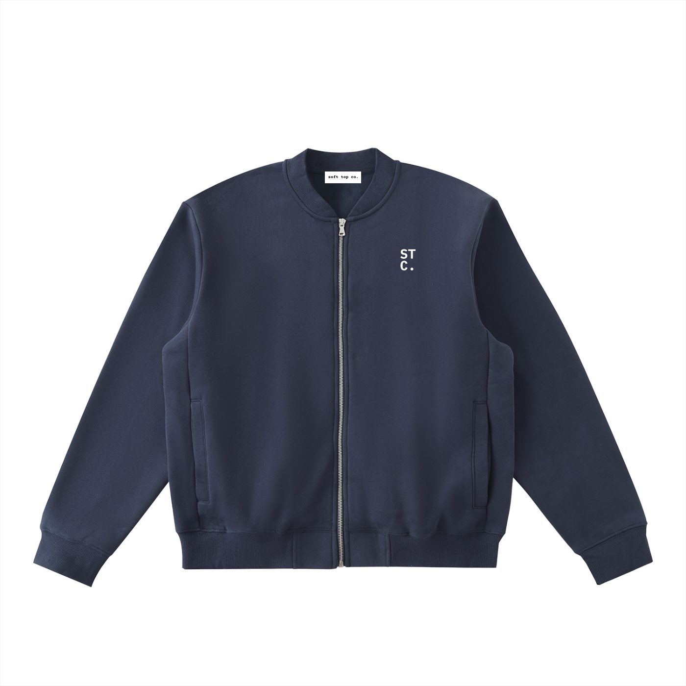 The STC. Structure Varsity Zip Jacket — Navy