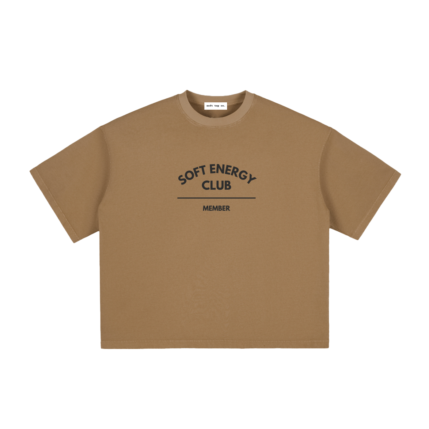 Soft Energy Club — Vintage Washed Boxy Tee Unisex Fit