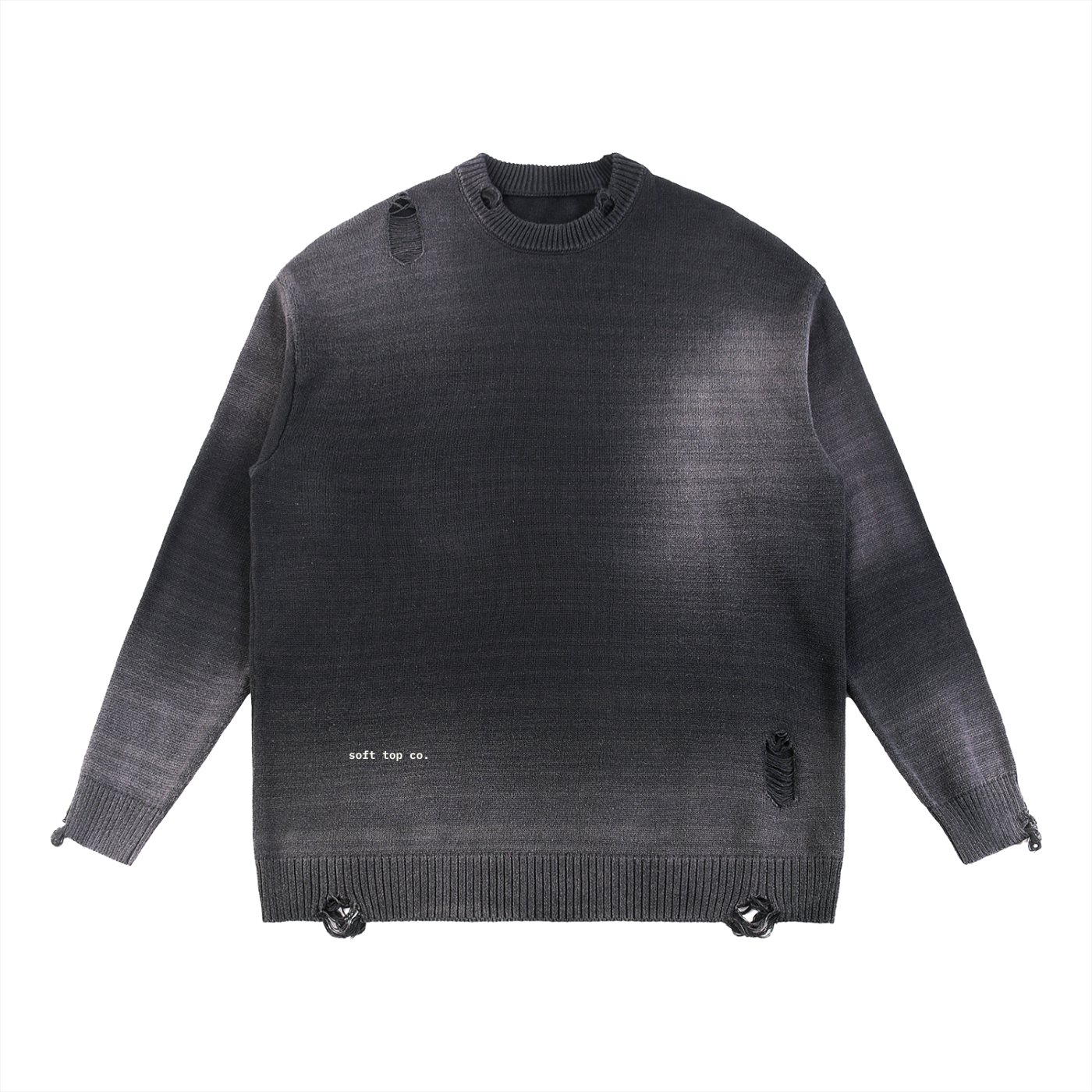 STC. Distressed Crewneck Sweater