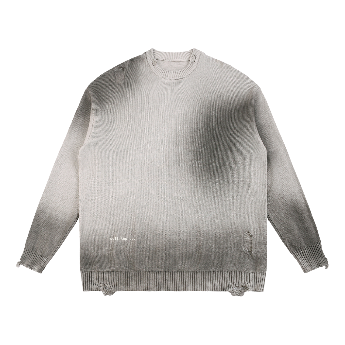 STC. Distressed Crewneck Sweater