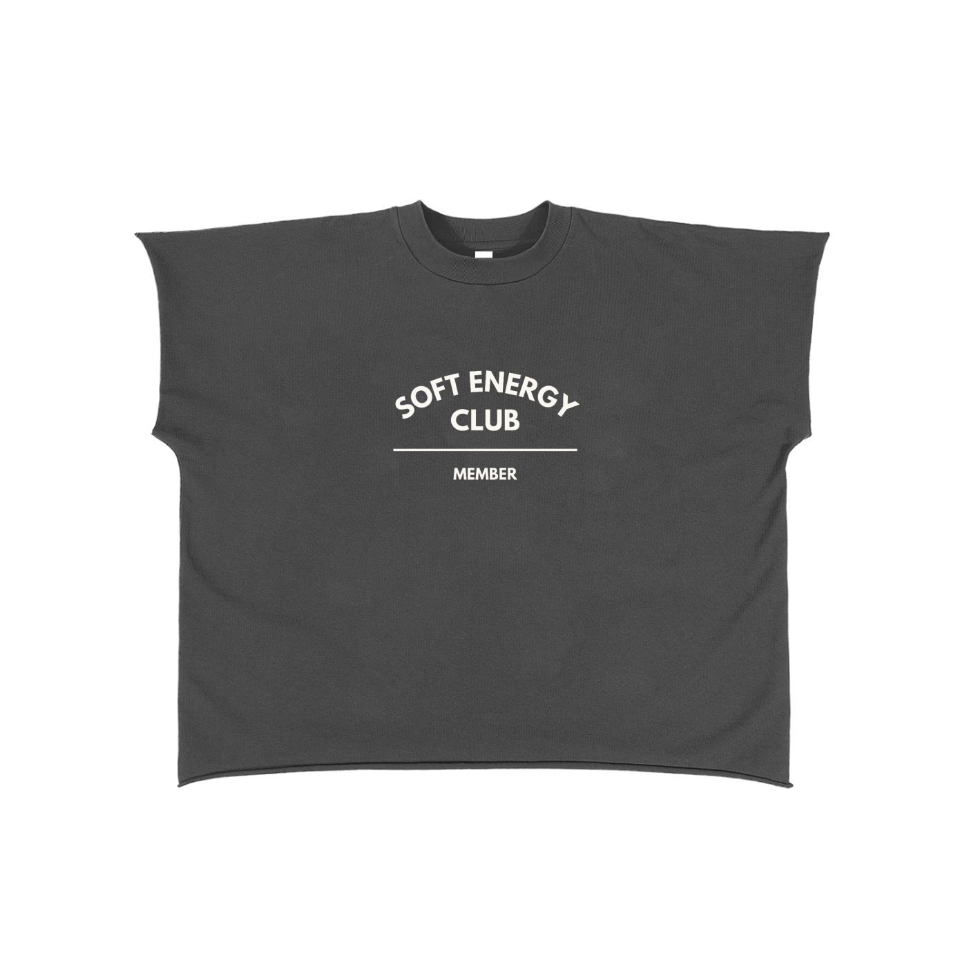 Soft Energy Club  — Raw Edge Boxy Tee Unisex Fit