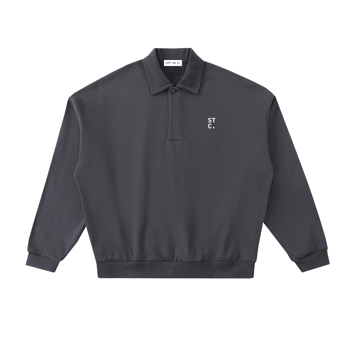The STC. Polo Fleece Sweatshirt — Dark Grey