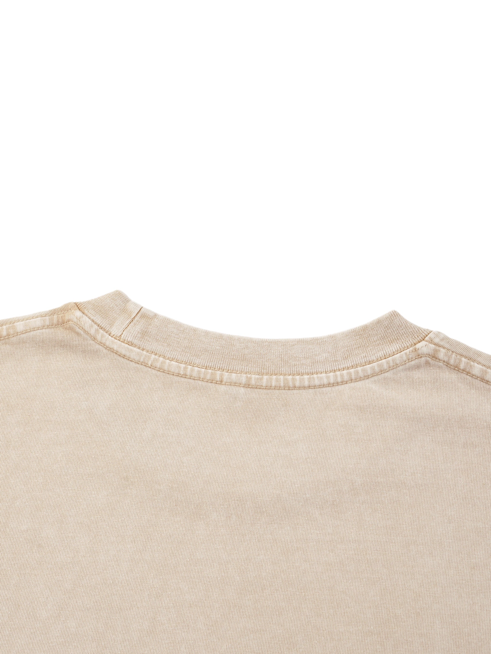 Snow-Washed Boxy Cotton Tee
