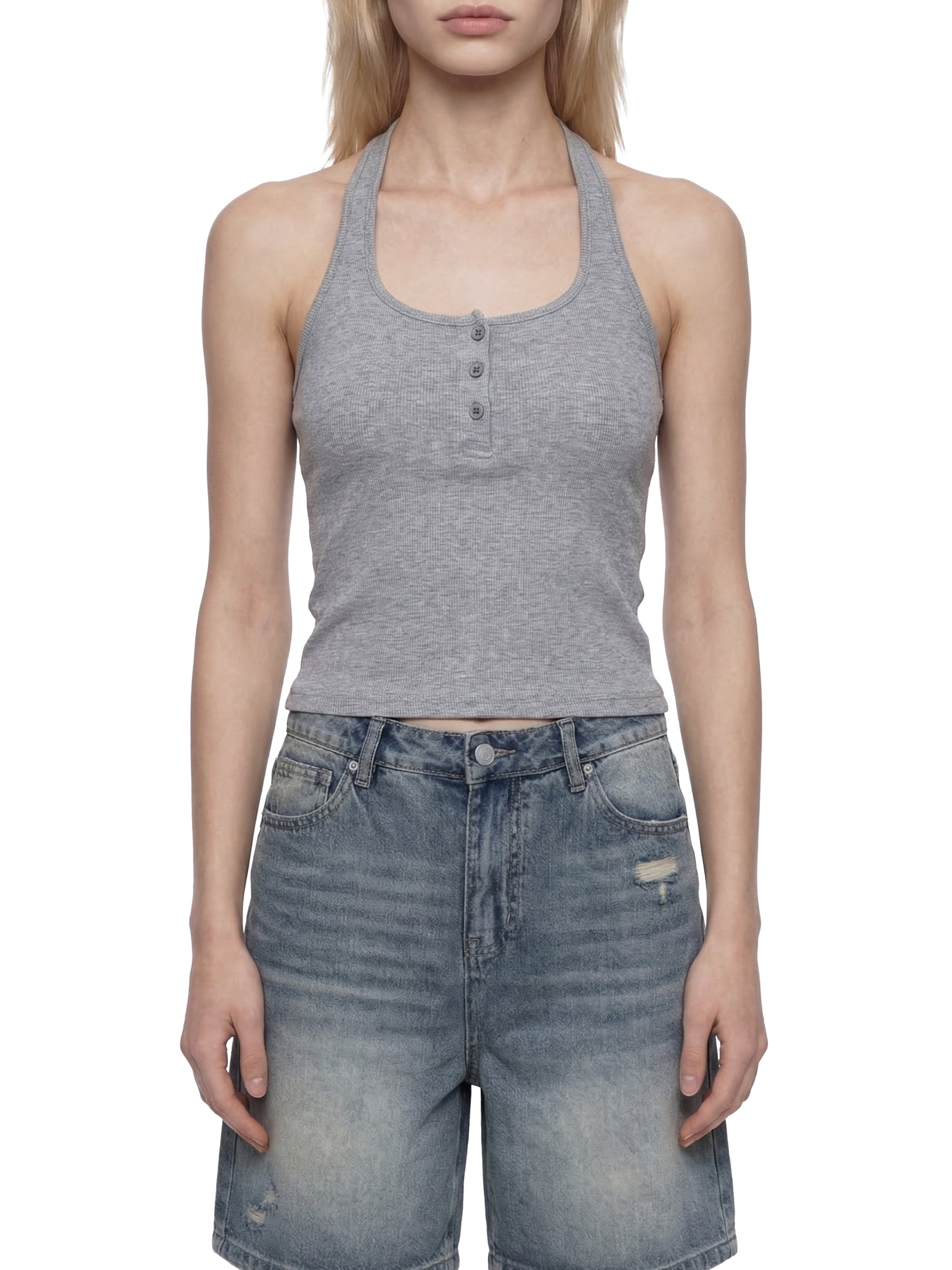 STC. Ribbed Henley Tank