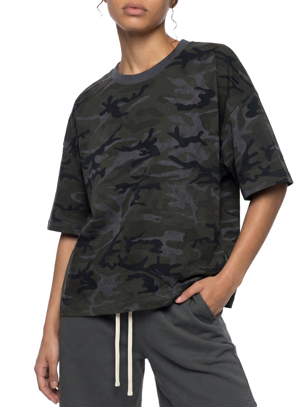 STC. Camo Boxy Tee