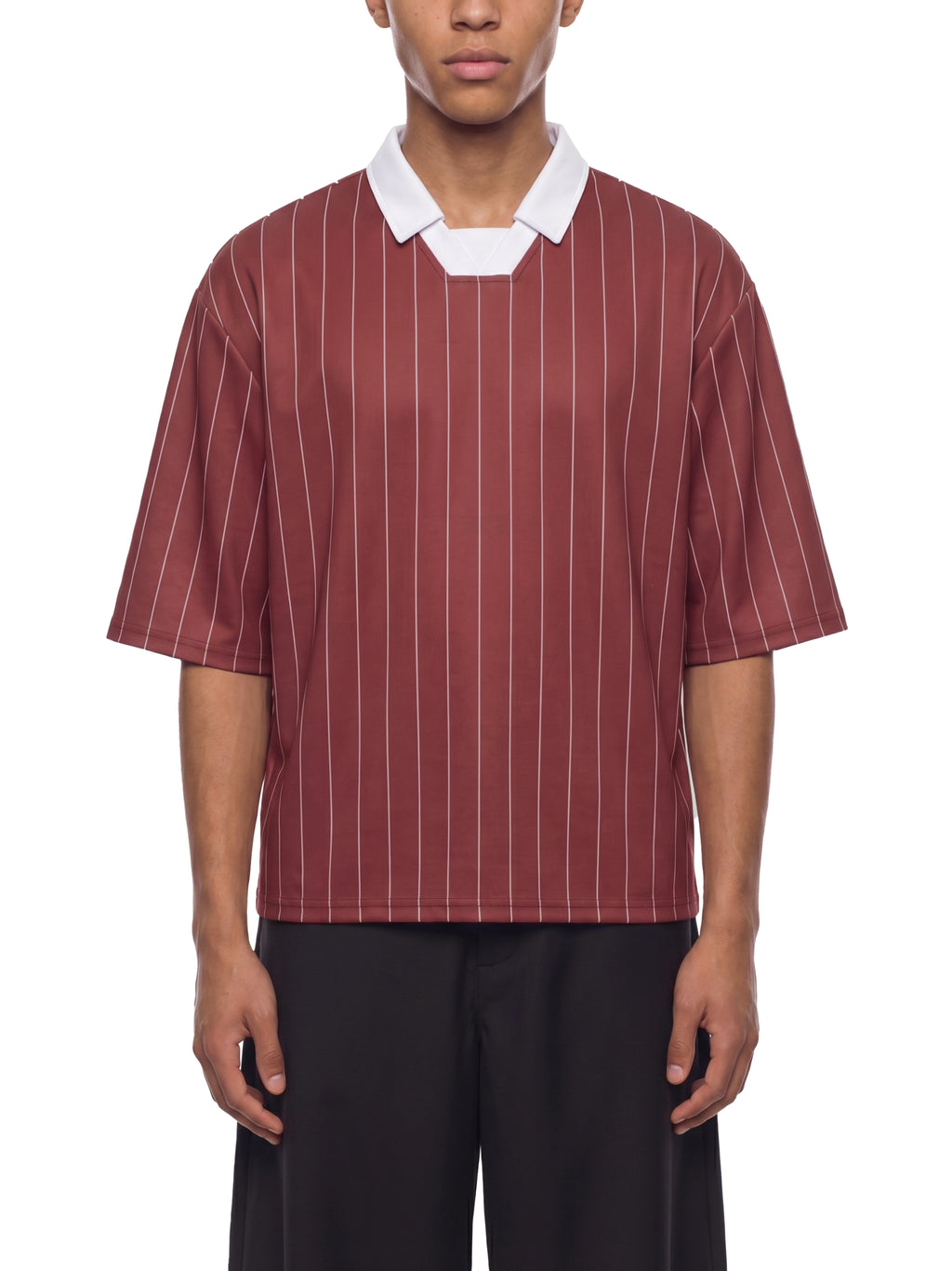 STC. Pinstripe Collared Jersey