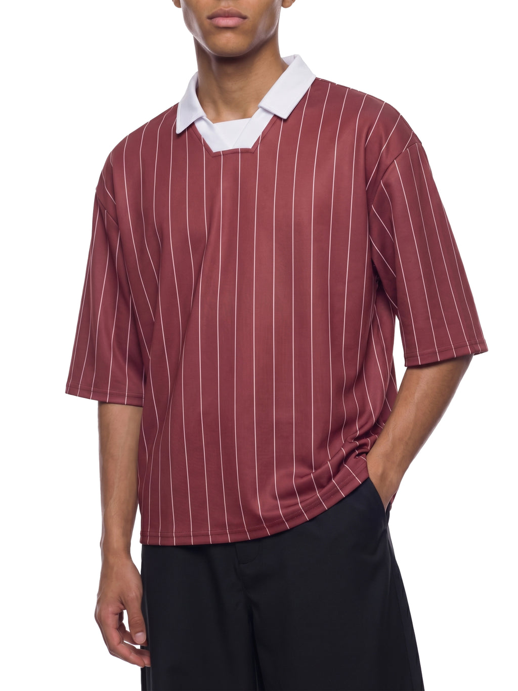 STC. Pinstripe Collared Jersey
