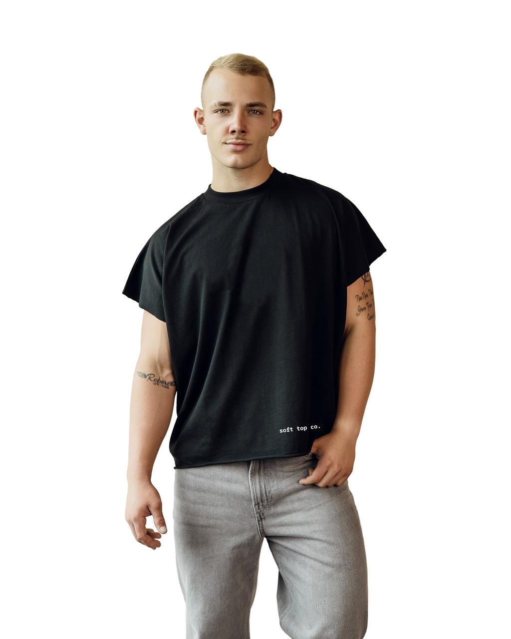 Soft Top Co. — Raw Edge Boxy Tee Unisex Fit
